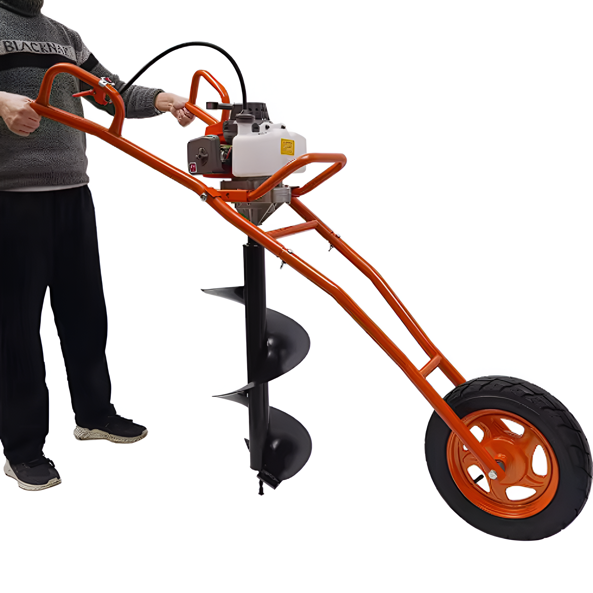 GravelForge WheelPro 80 Post Hole Digger Cart