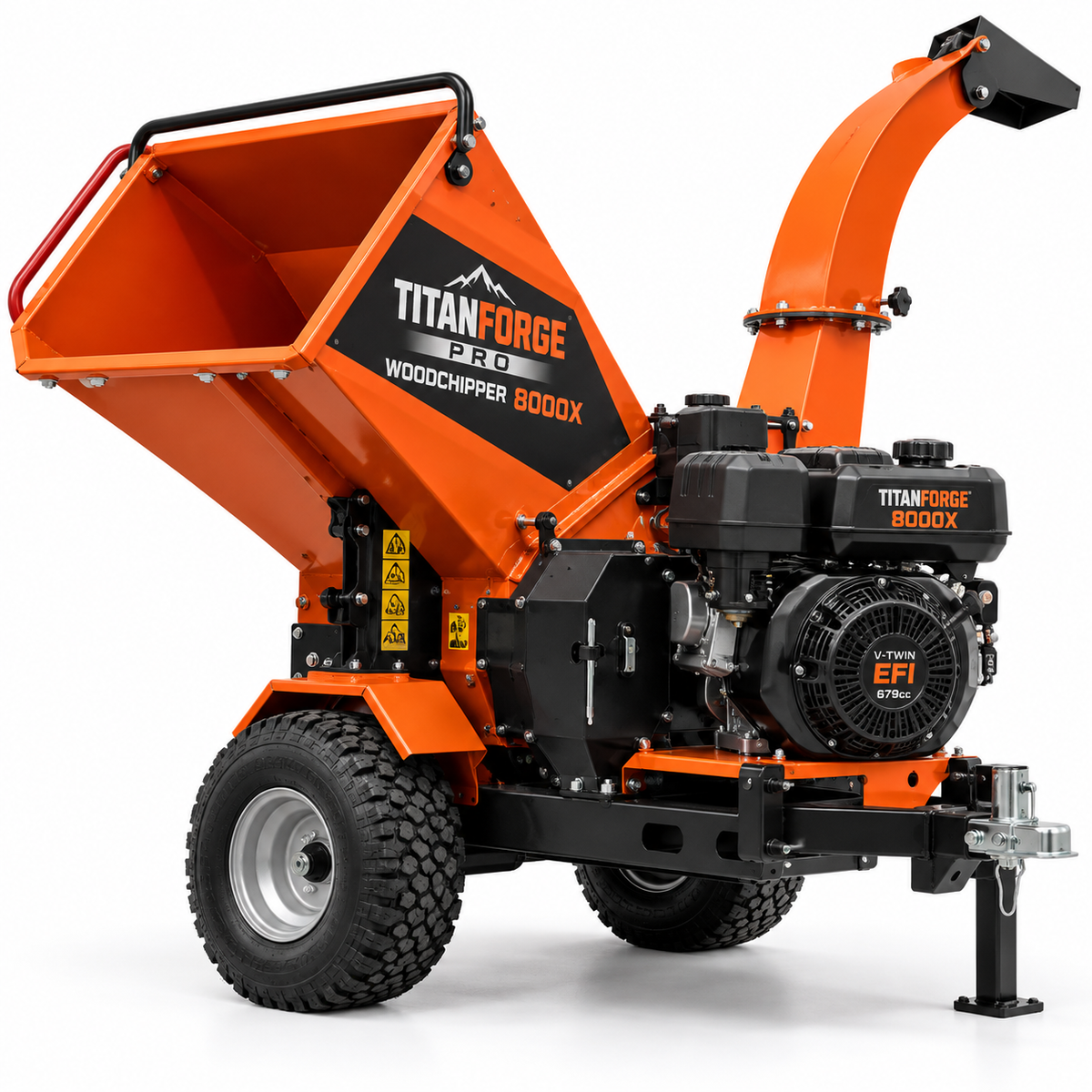 AI-generated Concept Preview — Heavy-Duty Wood Chipper illustration for future catalog design, not a real product or available stock