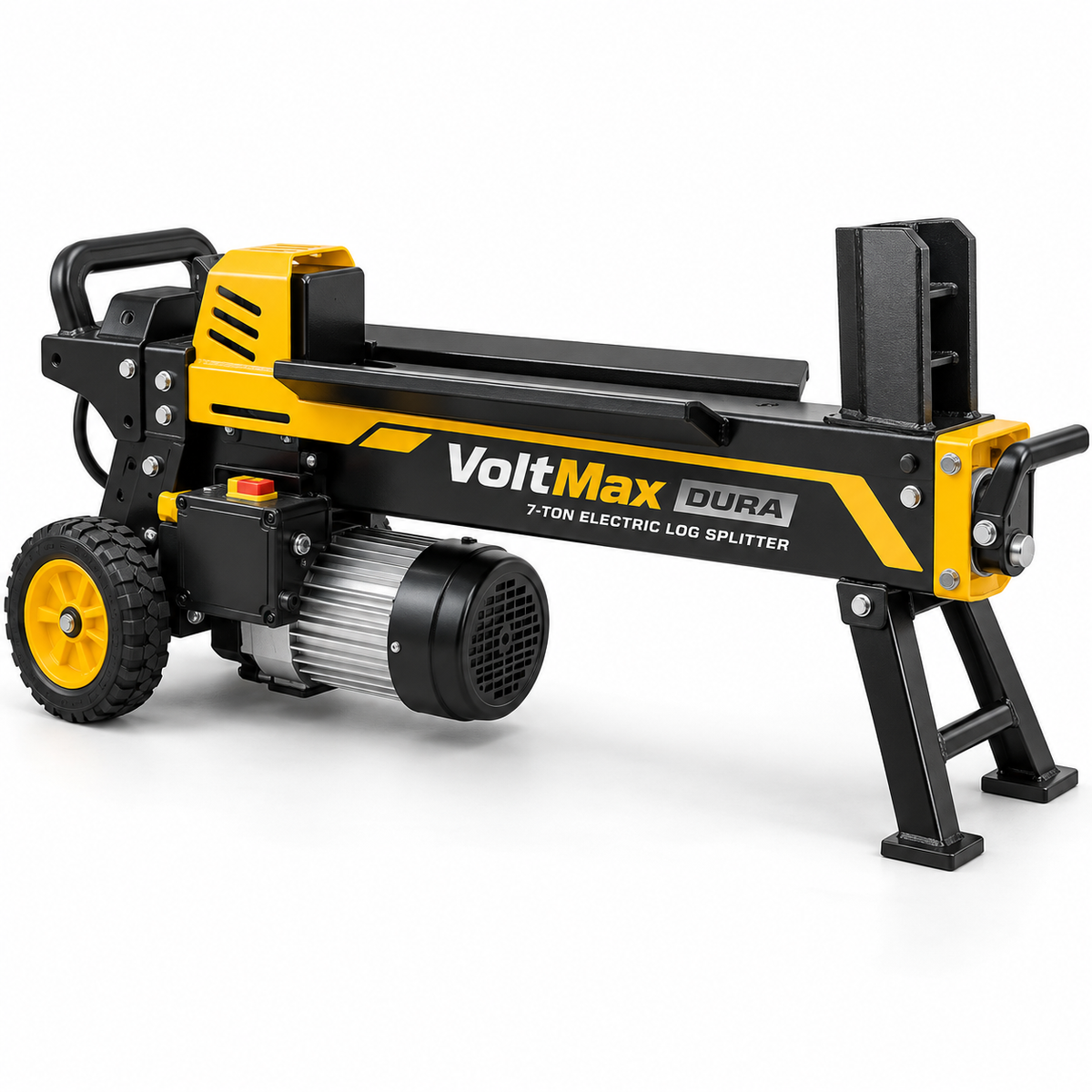 AI-generated Concept Preview — Compact Electric Log Splitter illustration for future catalog design, not a real product or available stock